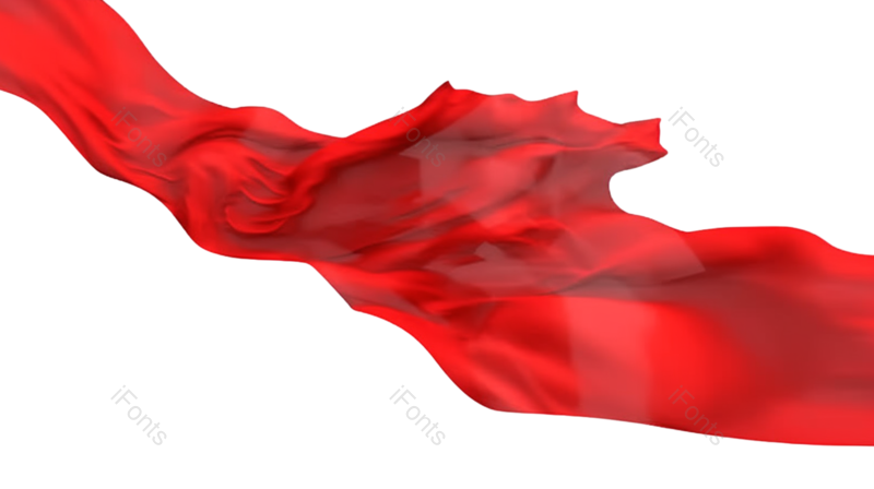 形状图片,中国风元素,大红色PNG,红绸免抠素材